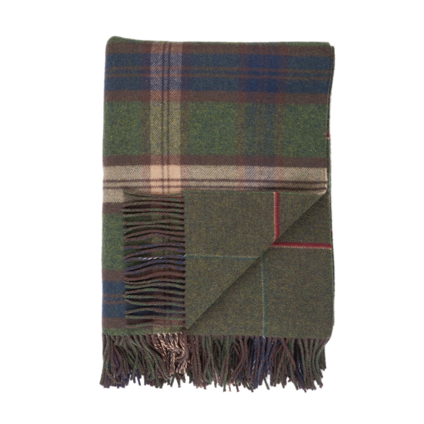 Forth Reversible Large Check and Windowpane Tweed Lambswool Throw