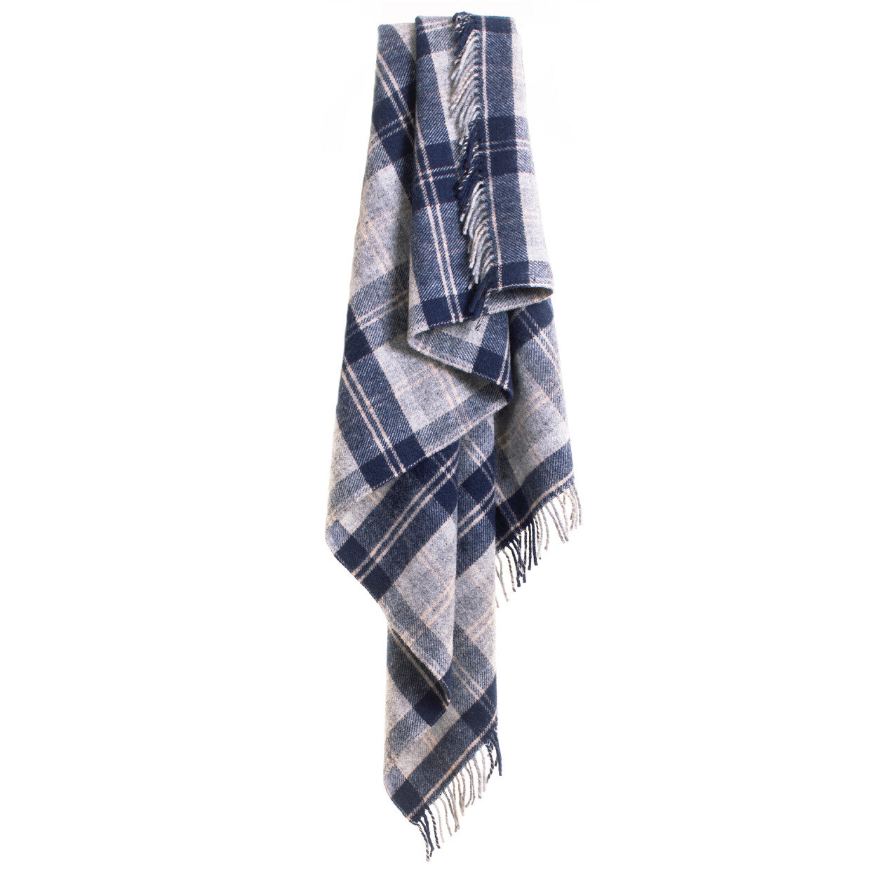 Tweedmill Navy Bannockbane Tartan Premium Wool Travel Rug