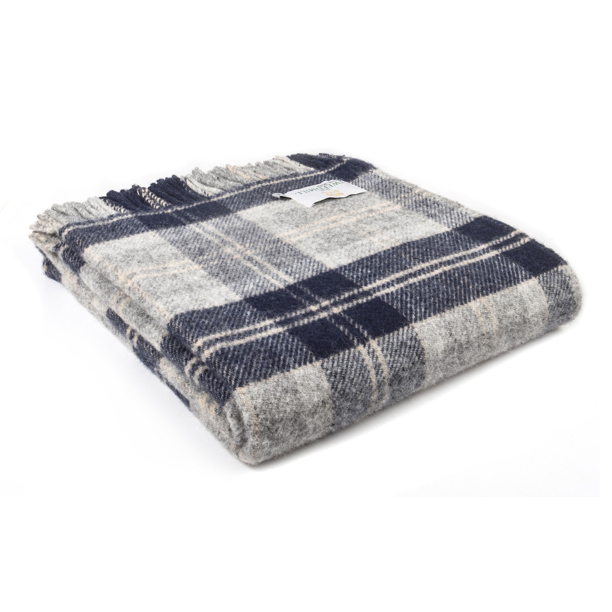 Tweedmill Navy Bannockbane Tartan Premium Wool Travel Rug